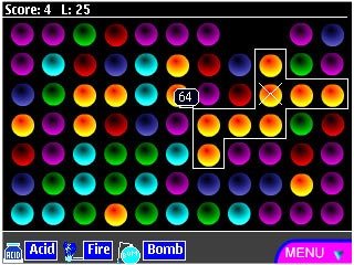 Screenshot-1 - 320x240 Nokia E61: Standard Mode 6-Color Multi Screen Game